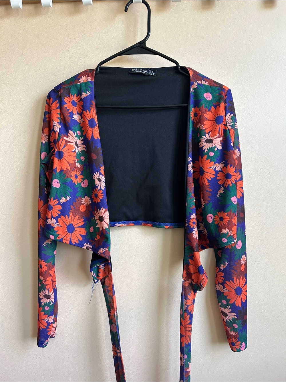 Nasty Gal Floral Wrap Crop Top
